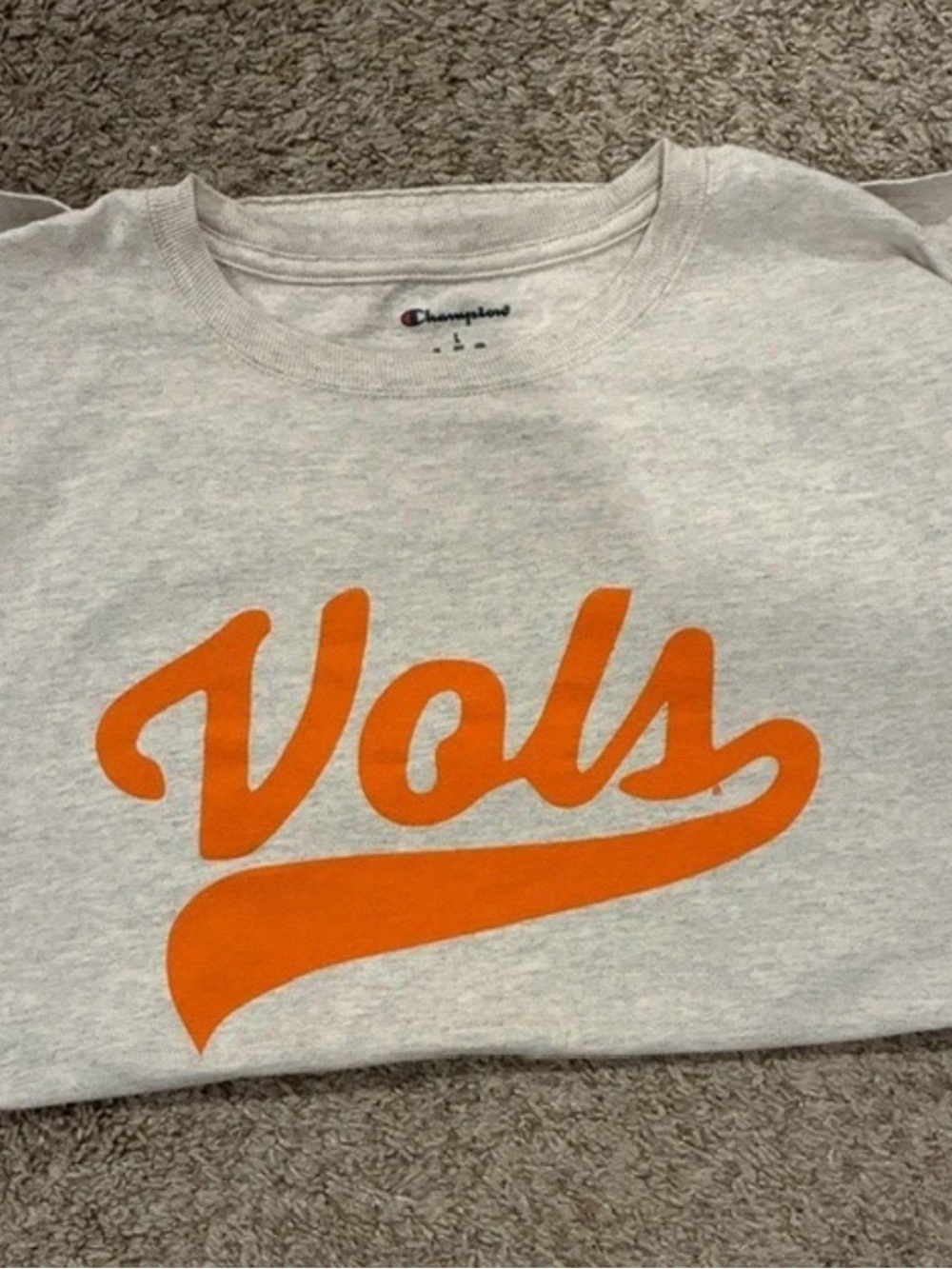 Champion 'Vols' Graphic Tee - Heather Gray with Orange Logo